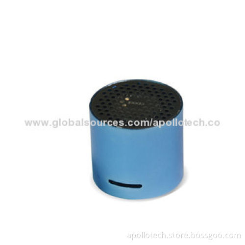 Mini Aluminum Bluetooth Speaker, 300mAh Capacity, 5V DC/500mA Input